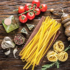 EUROART Bilder Ohne Rahmen|Glasbild 20 x 20 cm Pasta Parade V