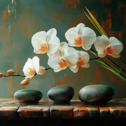 Online Glasbild 30 x 90 cm Warm Zen VI Bilder Ohne Rahmen