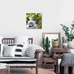 EUROART Glasbild 30 x 30 cm Waterfall V