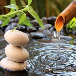 EUROART Glasbild 30 x 30 cm Zen bamboo II