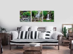 EUROART Glasbild 3tlg. Waterfall I