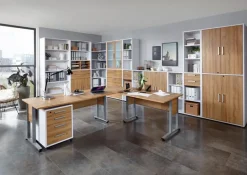 Discount Glastüren-Set Calvia Büroschränke & Regale|Büromöbel-Serien