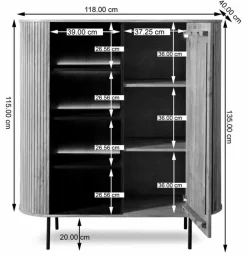WOLFMÖBEL Kommoden|Kommoden|Highboard Bronx 4477