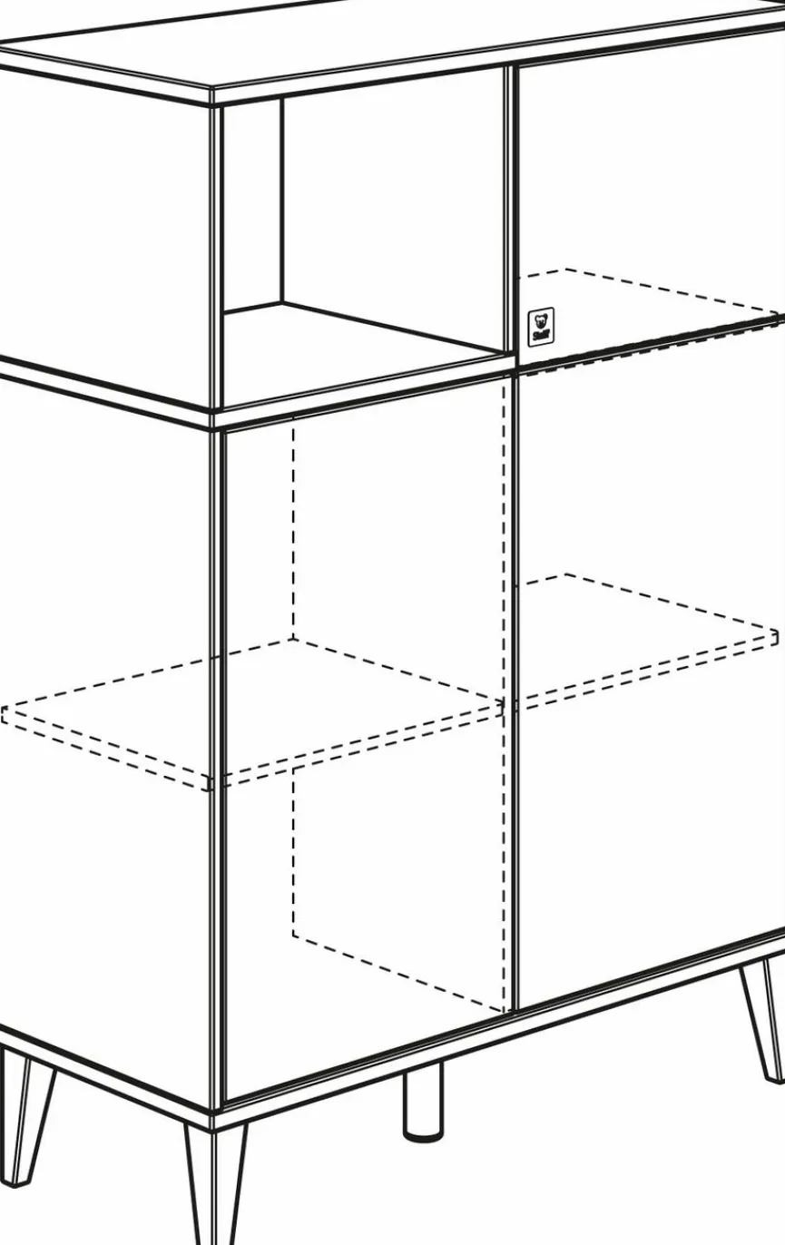 Kinder Paidi Highboard Mila & Ben