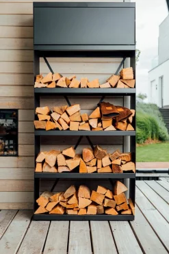 OFYR Kaminholzregal Wood Storage Black 100