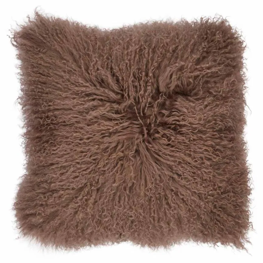 WARM & COMFY Dekokissen|Dekokissen & -Bezüge|Kissen Tibetschaffell 40 x 40 cm
