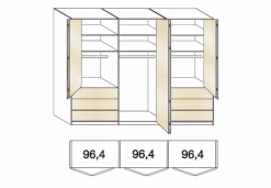 Wiemann Kleiderschränke|Kleiderschrank Loft 300 x 216 cm
