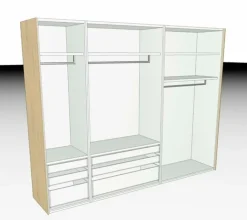 Clara Home Kleiderschrank Lousada 302 x 235 cm