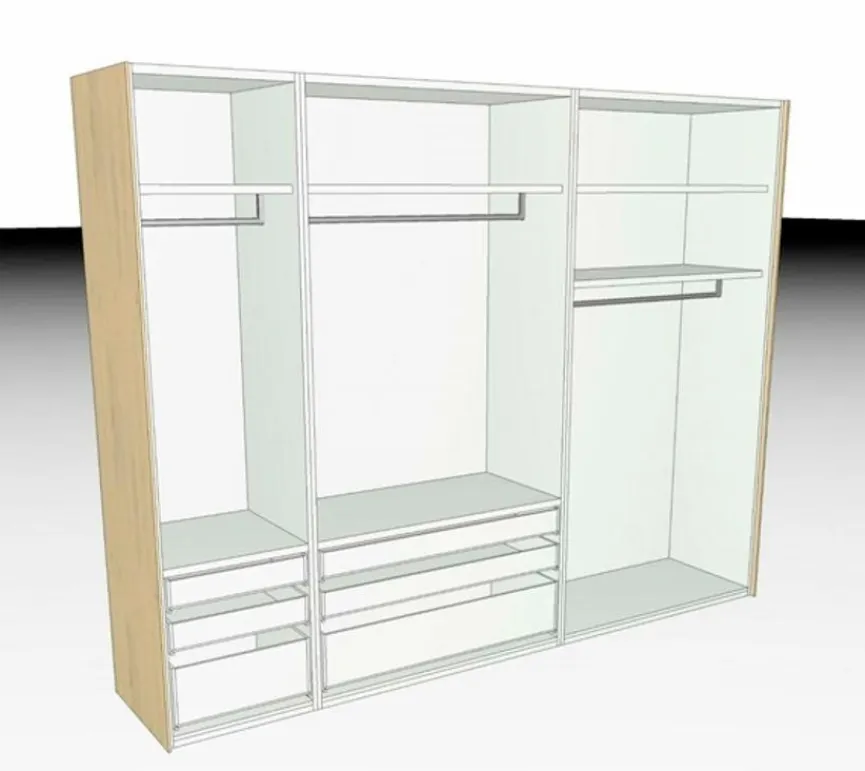 Clara Home Kleiderschrank Lousada 302 x 235 cm