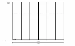 Thielemeyer Kleiderschränke|Kleiderschrank Cubo 299 x 222 cm