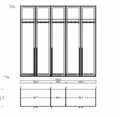 Discount Kleiderschrank Liventio 250 x 236 cm Kleiderschränke
