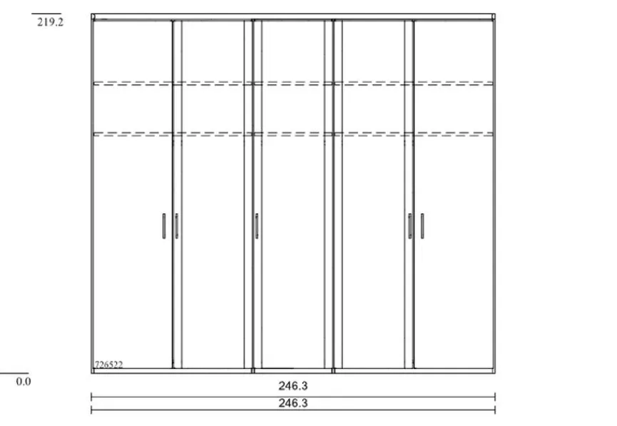 Wiemann Kleiderschrank Luxor 250 x 220 cm