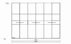 Hot Kleiderschrank Steel 299 x 222 cm Kleiderschränke