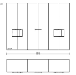 Voglauer Kleiderschränke|Kleiderschrank VLacera 302 x 226 cm