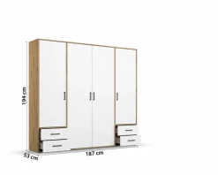 rauch BLUE Kleiderschrank Voyager 187 x 194 cm