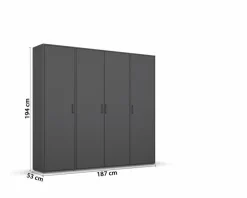 Discount Kleiderschrank Voyager 187 x 194 cm Kleiderschränke