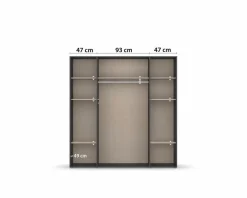 Discount Kleiderschrank Voyager 187 x 194 cm Kleiderschränke