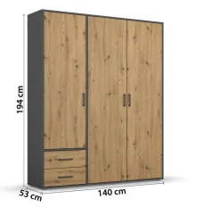 rauch BLUE Kleiderschränke|Kleiderschrank Voyager 140 x 194 cm
