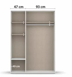 rauch BLUE Kleiderschrank Voyager 140 x 194 cm