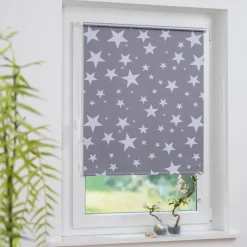Liedeco Vorhänge & Gardinen|Klemmfix-Rollo Sterne 75 x 150 cm