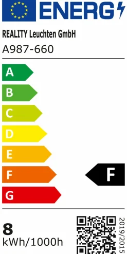 Reality Leuchten E27|LED Birne E27/8 Watt/Energie F