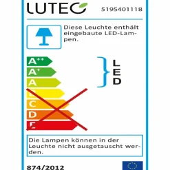 Lutec LED-Außenwandleuchte QUBO