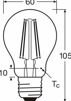 Osram LED-Birne E27/7,5 Watt/Energie D