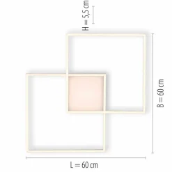 JUST LIGHT. LED-Deckenleuchte Asmin