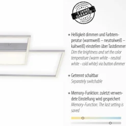 JUST LIGHT. LED-Deckenleuchte Asmin
