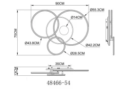 Globo Deckenleuchten|LED-Deckenleuchte Invertina