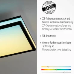 JUST LIGHT. LED-Deckenleuchte Mario Black