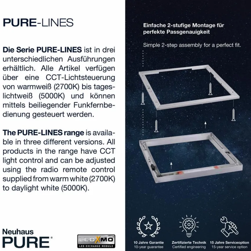 Neuhaus PURE Deckenleuchten|LED-Deckenleuchte PURE-LINES