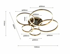 GeeTi LED-Deckenleuchte Schenna