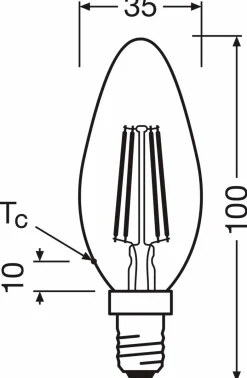 Sale LED-Kerze E14/2,9 Watt/Energie C E14
