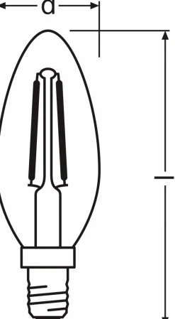 Osram E14|LED-Kerze E14/2,5 Watt/Energie F