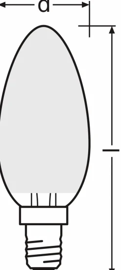 Osram E14|LED-Kerze E14/2,5 Watt/Energie F