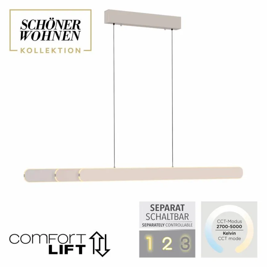 SCHÖNER WOHNEN-Kollektion Pendelleuchten|LED-Pendelleuchte Adriana Round