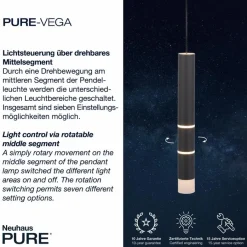 Neuhaus PURE Pendelleuchten|LED-Pendelleuchte Pure Vega