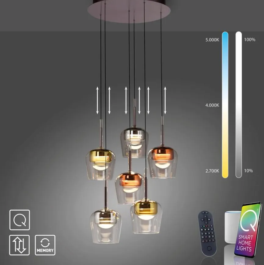 Q SMART HOME LIGHTS Pendelleuchten|LED-Pendelleuchte Q-Kon