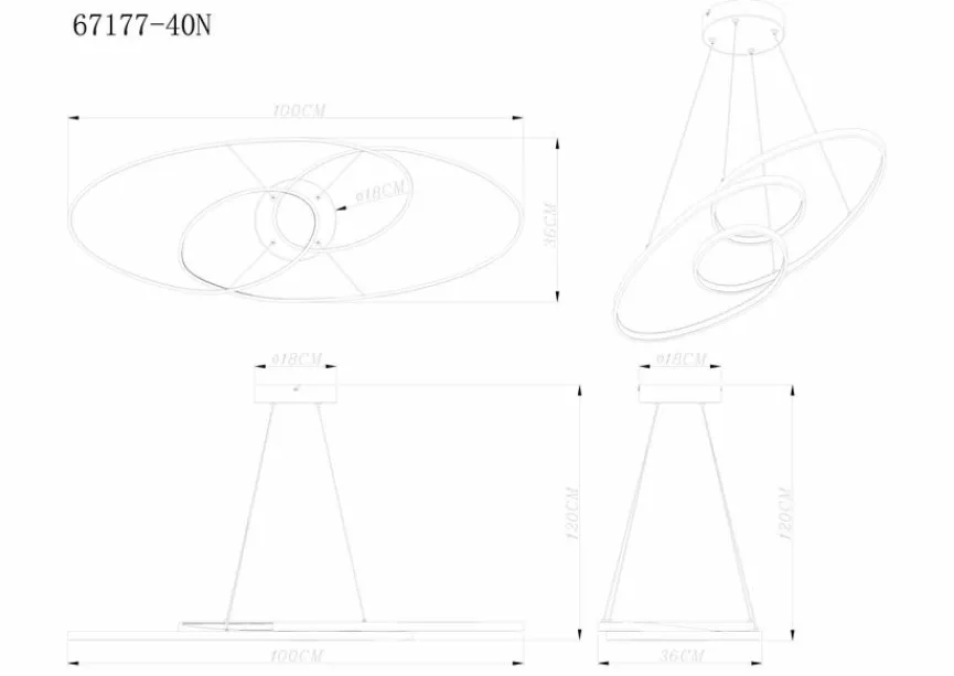 Globo LED-Pendelleuchte Spira