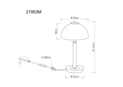 Globo Tischlampen|LED-Tischleuchte Uldin