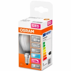 Osram E14|LED-Tropfen matt E14/ 4,8Watt/ Energie F