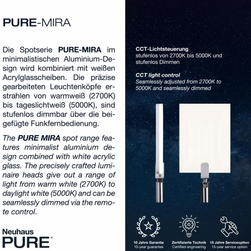 Neuhaus PURE LED-Wandleuchte Pure Mira