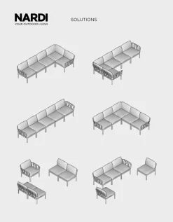 Nardi Loungemöbel Komodo 5 5tlg., Acryl