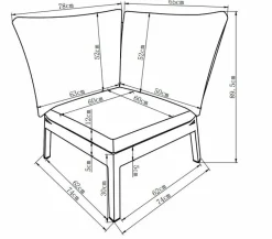 Loungemöbel-Sets|Loungemöbel Set Lyon 4tlg.