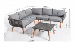 Outlet Loungemöbel Set Oakley Lounge 4tlg. Loungemöbel-Sets