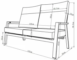 Gartensofas|Loungesofas|Lounge-Sofa Deluxe Lounge Alu