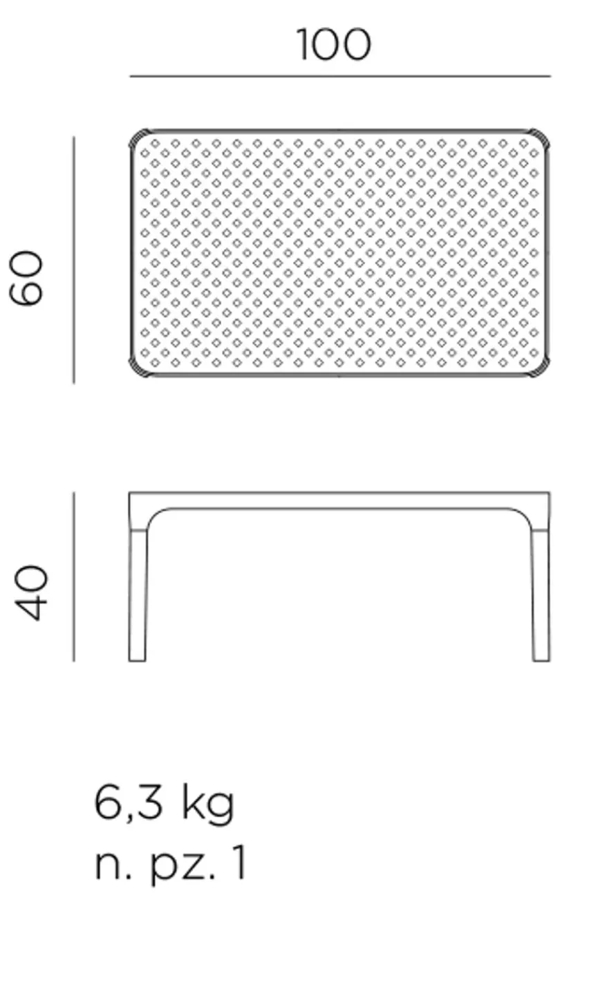 Nardi Loungetisch Net Lounge 100 x 60 cm