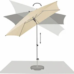 Glatz Marktschirm Alu-Smart 210 x 150 cm