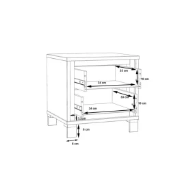 FORTE Nachttisch Farida